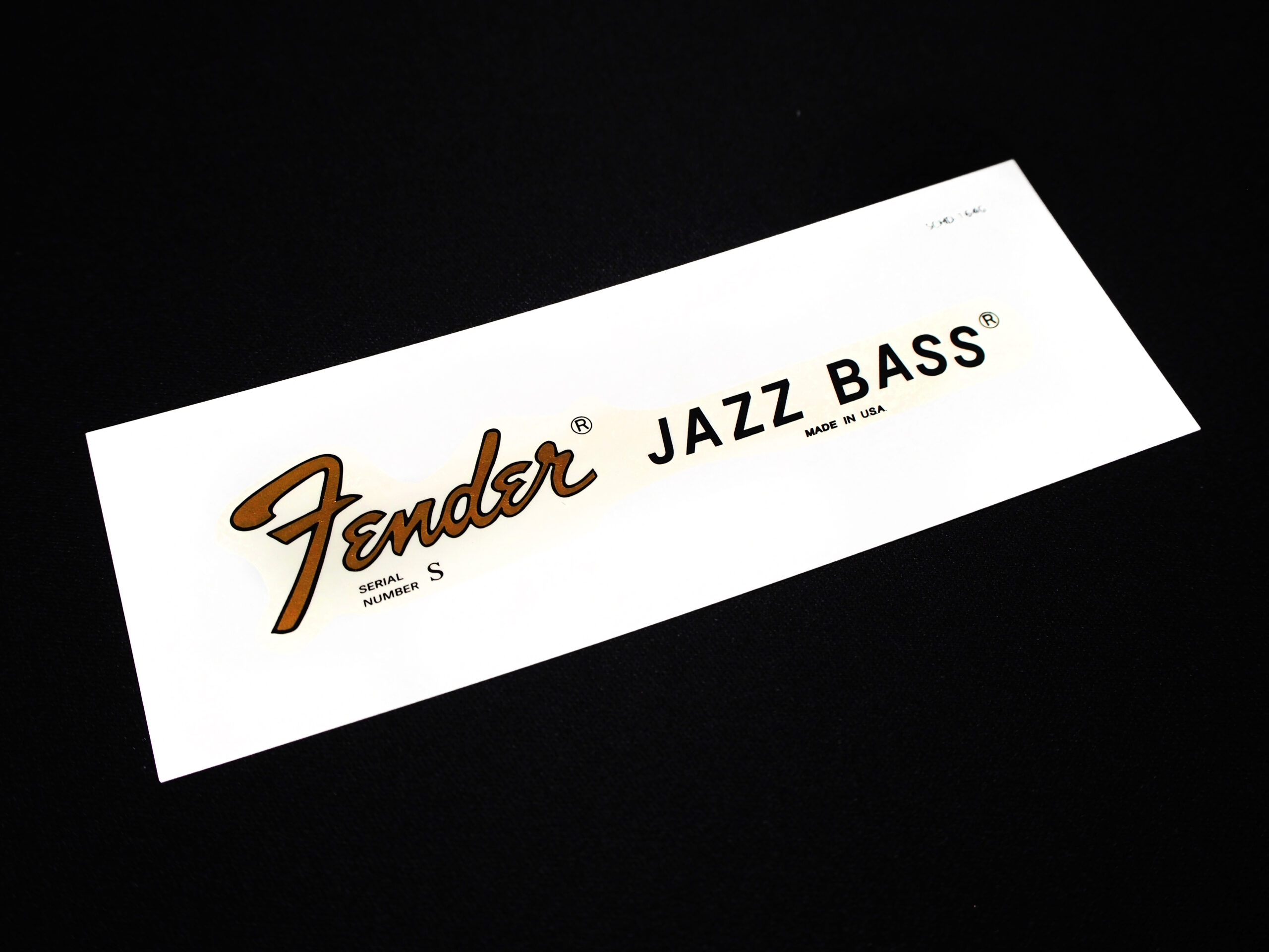 SCHD-164G◆JAZZ BASS 1976 Ssirial modern Logo decal 