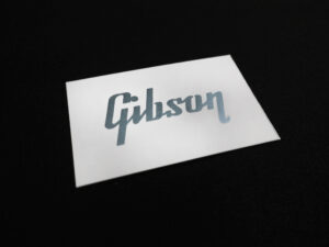 SCHD-143S GIBSON typeface-GIBSON silver decal